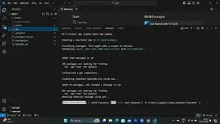 How to run your first react app project in visual studio code using node js is shown