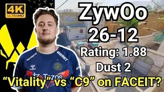 "Vitality" vs "C9" on FACEIT? ZywOo POV (Dust2) | Sep 10, 2024 #cs2 #pov