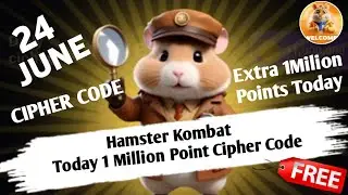 24 June Morse Code Hamster Kombat | 1Million Points Daily Cipher | Hamster kombat today morse code