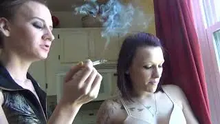 Riley doesn't let being pregnant keep her from smoking
