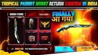 TROPICAL PARROT M1887 RETURN | NEXT M1887 SKIN IN FREE FIRE | TROPICAL M1887 GUN SKIN RETURN DATE |