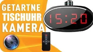 Tischuhr Kamera Wecker getarnt 330 Grad drehbar Spionage Wecker