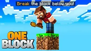 One Block for Minecraft Bedrock 1.20 Nov 11 2023 Progress