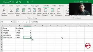 Excel: Using the LEN Function