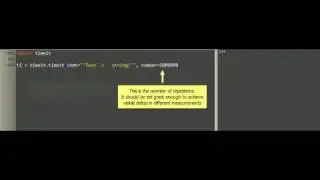 Using Timeit for measuring code snippets