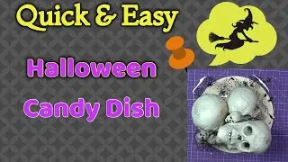 Halloween Candy Dish - full Tutorial - Great decoration piece.