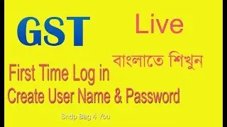 How to login first time gst portal create user name and password | LIVE DEMO