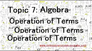 Algebra V7 Operation of Terms