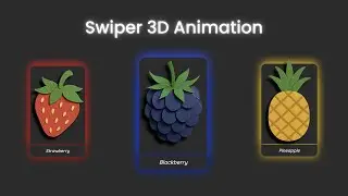 Animated 3D Slider with Swiper JS and Splitting.js 