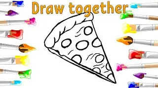 We draw and color pizza  | Рисуем и раскрашиваем пиццу