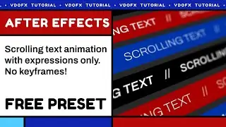 Automatic Scrolling Text [Free Ae Preset Download]