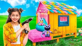 Мы построили секретный домик! Экстремальное преображение челлендж! Моя мачеха выгнала меня из дома!