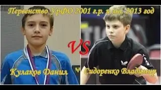 Table tennis. Кулаков Данил - Сидоренко Владимир