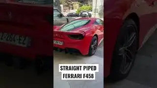 STRAIGHT PIPED FERRARI F488 #monaco #ferrari #488  #458 #acceleration #crash