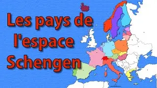 Les 26 pays membres de l'espace Schengen, géographie