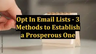 Opt In Email Lists - 3 Methods to Establish a Prosperous One