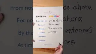 Spanish vocabulary you need to know!