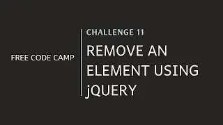 FCC - Remove An Element Using jQuery - SOLUTION !!!