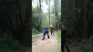 Школа Девяти сокровищ ворот Дракона. Палка ворот Дракона & Парные короткие палки .
