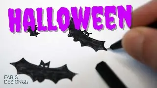 Coole Halloween Fledermäuse malen. Zeichnen und erfinden mit FABI