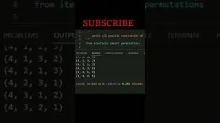 Python program to possible all combination in list #shorts #python #youtubeshorts
