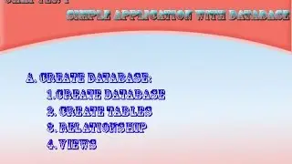 Create Database, Tables, Relationship,Views by script in Ms. access