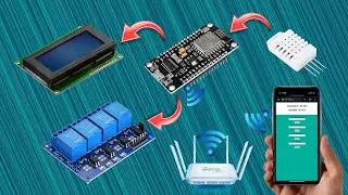 Controlling Temperature and Humidity with relay Using ESP8266 NodeMCU web server