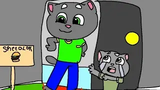 Talking Tom would and brio brutal union to tom ( And Tom the Iain 😺😭 - talking tom #shorts