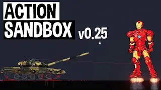 ACTION SANDBOX ► TANK T-90 vs ZOMBIE vs HUGGY WUGGY vs SLENDERMAN vs IRON MAN. People Playground 2.0