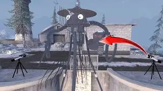 This terrifying, walking, classic tripod monster is hunting us! (Garry's Mod)