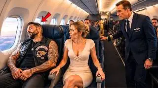 Everyone Ignored the Biker in Seat 5A — Until the Captain Needed a Combat Pilot