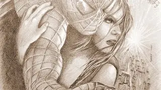 Pисунок человека паука карандашом, Spider Man 2 Zeichnung