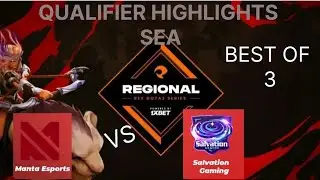 MANTA ESPORTS vs SALVATION GAMING - REGIONAL SERIES SEA HIGHLIGHTS - TI2024 CLOSED QUALIFIERS.