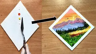 Good Friday 🍂 /Beautiful Scenery painting tutorial #113 /Oddly satisfying/ASMR