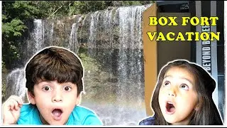 We TELEPORTED in a BOX FORT!  Mystery teleportation vacation | Family youtube channel