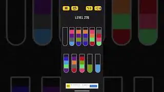 Прохождение Water Sort Puzzle level 276 👍🏻👍🏻👍🏻