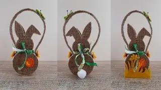 DIY / Пасхальные поделки из джута и мешковины / Как сделать пасхальную корзинку?