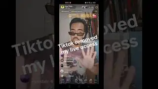 TikTok removed my live access