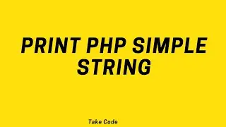 Print php simple string