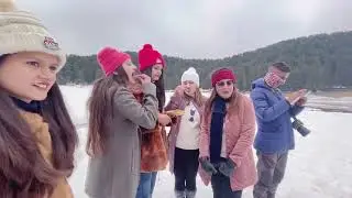 Khajjiyar Snowfall Masti❤️❤️ ☃️☃️☃️☃️ #explore #snow #Kajjiyar #chamba #vloging ❤️❤️❤️