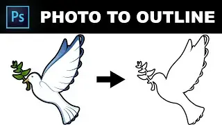 How To Turn Pictures Into Outlines | Photoshop 2021 Tutorial