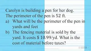 Convert perimeter to yards and feet