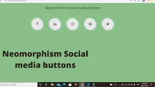 Neomorphism UI Design In CSS | Social Media Icons Design Using HTML And CSS