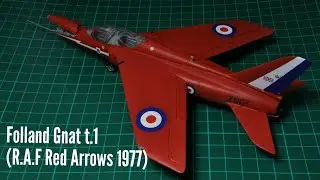 1.48 R.A.F Red Arrows Gnat T.1 full build Making Plastic Models