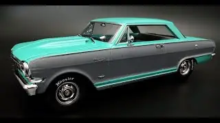 1964 Chevy II Nova Resto Mod 1/25 Scale Model Kit Build How To Assemble Paint Interior Engine 283 V8