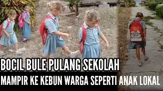 Bocil Bule Sekolah Di Kampung,Mampir Kebon Warga