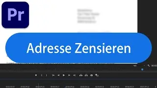 Adresse Zensieren in Adobe Premiere Pro - Tutorial Deutsch (2023)