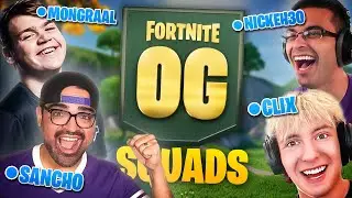 SQUADS WITH MONGRAAL CLIX and NICKEH30!!!!! FORTNITE OG!