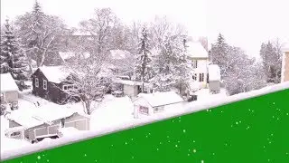 WINTER SNOW SCENE green screen