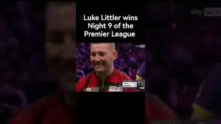 Luke Littler wins Night 9 of the Premier League #darts #premierleague #lukelittler #nathanaspinall